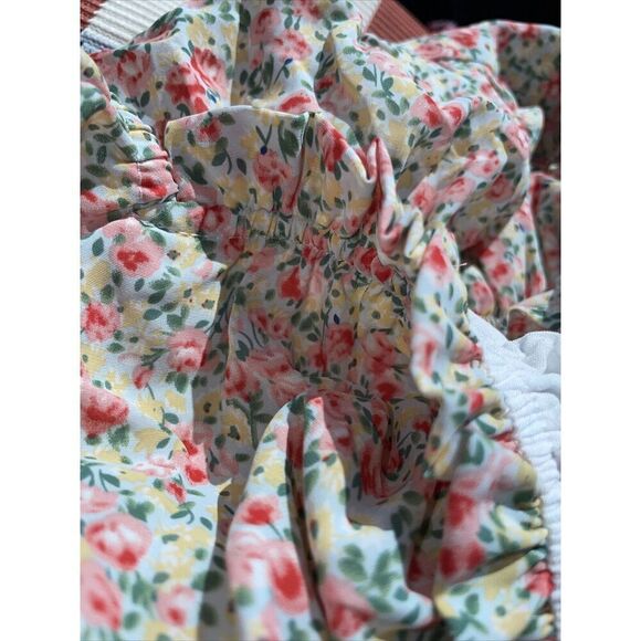 Hello Molly Floral Crop Top Womens 6 Medium Flutter Tank Festival Peasant Zip - Picture 6 of 7